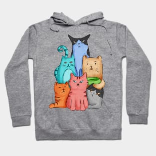 Cat lover doodle Hoodie